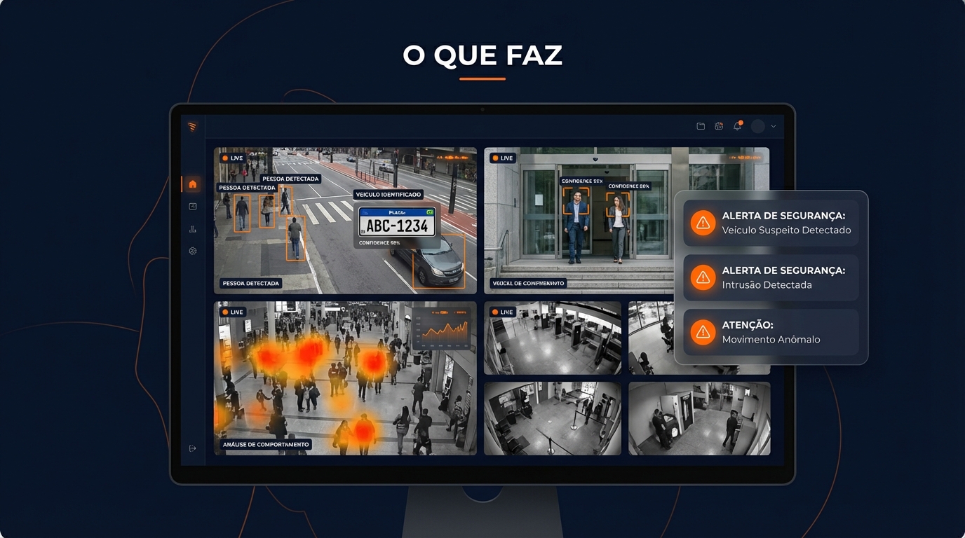 Interface de análise de IA com detecção em tempo real
